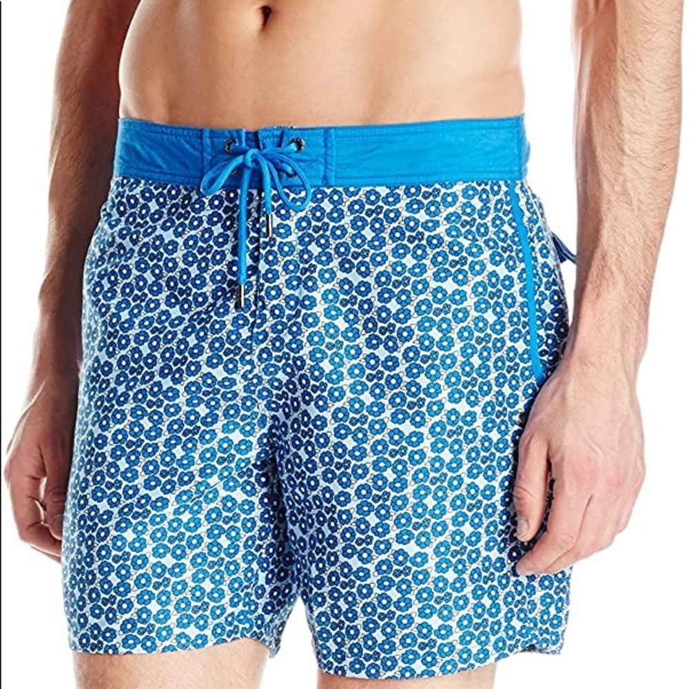Mr. Swim | Tropical Lt Blue Board Shorts
